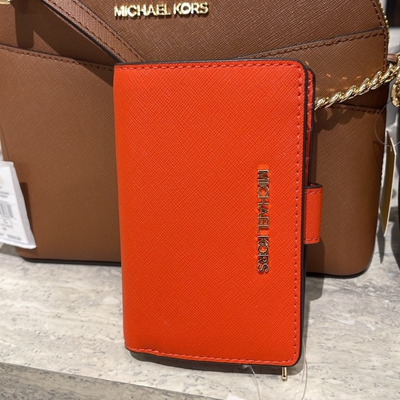 Michael Kors Handbags - MICHAEL KORS Medium Crossgrain Leather Bifold Wallet ZP CN
Red Clay 
NWT